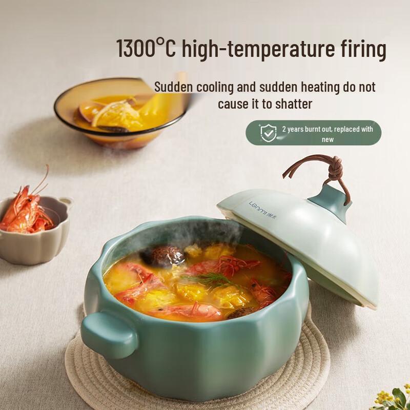 Lan Mi Du Du Pumpkin Design Ceramic Claypot Stew Pot