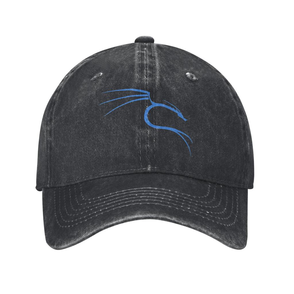 Washed Baseball Cap Cool Hacker Nerd Tees Blue Kali Linux Dragon Summer Hip Hop Hats Casual Outdoor Sport Sun Snapback Cap