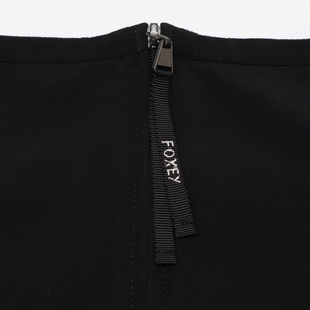 FOXEY NEW YORK [Excellent condition/Made In 2011] 43479 Anemone Dress with Waist Logo Ribbon, Sleeveless Dress 40 blackUsed