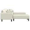 Sofa 3 pcs Cream 250 x 188 x 76 cm Velvet
