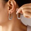 Titanium Steel U-Shaped Spring Earrings - Light Luxury High-End Women's Jewelry
