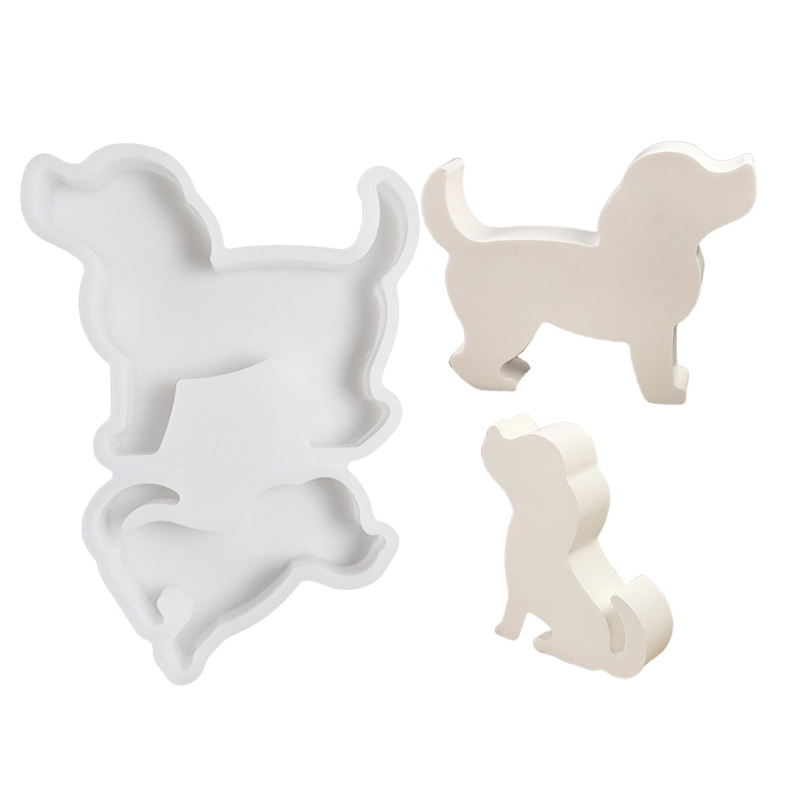 

Силиконовая форма для цемента, гипсовые формы для рукоделия, формы для милых фигурок собак, многоразовые формы ручной работы, силиконовая текстура