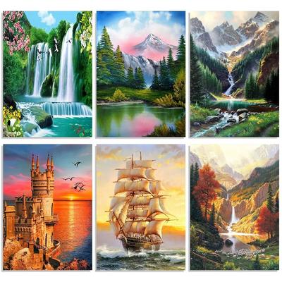 DIY Diamond Painting View Kit Cross Stitch Mosaic Art Diamond Painting Full Circle/Square Diamond Διακόσμηση σπιτιού