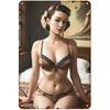 Vintage Pinup Girls Metal Tin Sign Wall Decor  Sexy Retro Art Posters for Man Cave Home Cafe Garden Club Bar  Iron Painting Plaq