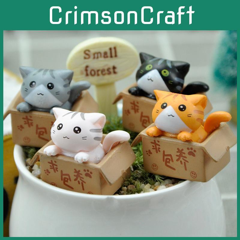 Cat Cartoon Doll Car Mounted Desktop Micro Landscape Decoration Student Gift