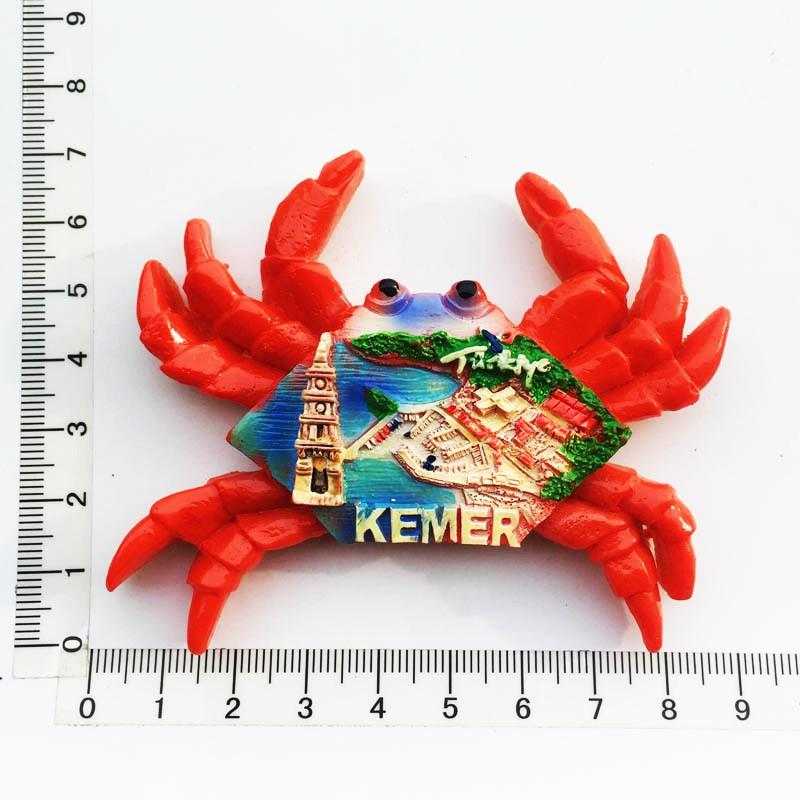 Turkey Fridge Magnet Souvenir Kemer Alanya Antalya Resin Magnets for The Refrigerator Magnetic Stickers Gifts Home Decoration