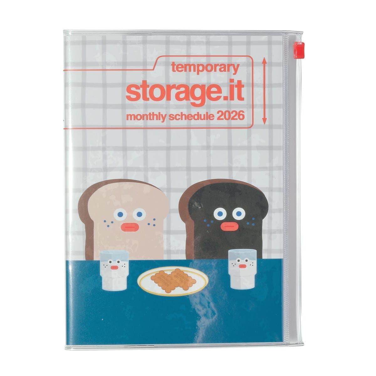 Planner 2026 Schedule December 2025 Monthly A5 Storage Brother Toast Marks Book, Start, Block, Size, It/Branch 26WDR-H05-GY