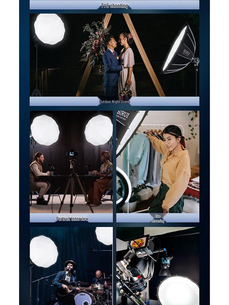 SIRUI C150 150W LED Fill Light for Live Broadcast, Photography, Film, and TV with Adjustable Color Temperature