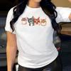 Women's Lips Letter Printed Loose Round Neck Short Sleeved T-shirt for Women Shirt