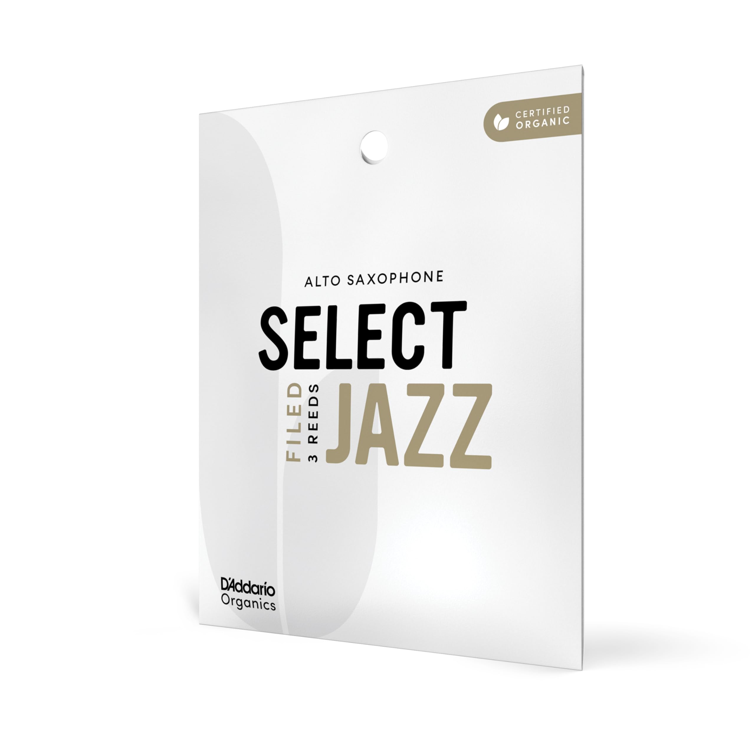 

WoodWinds Select Jazz Трости для саксофона-альта, сертифицированные USDA Organic, ORSF03ASX2H D Addario, [Твердость 2H], 3 шт. чёрный