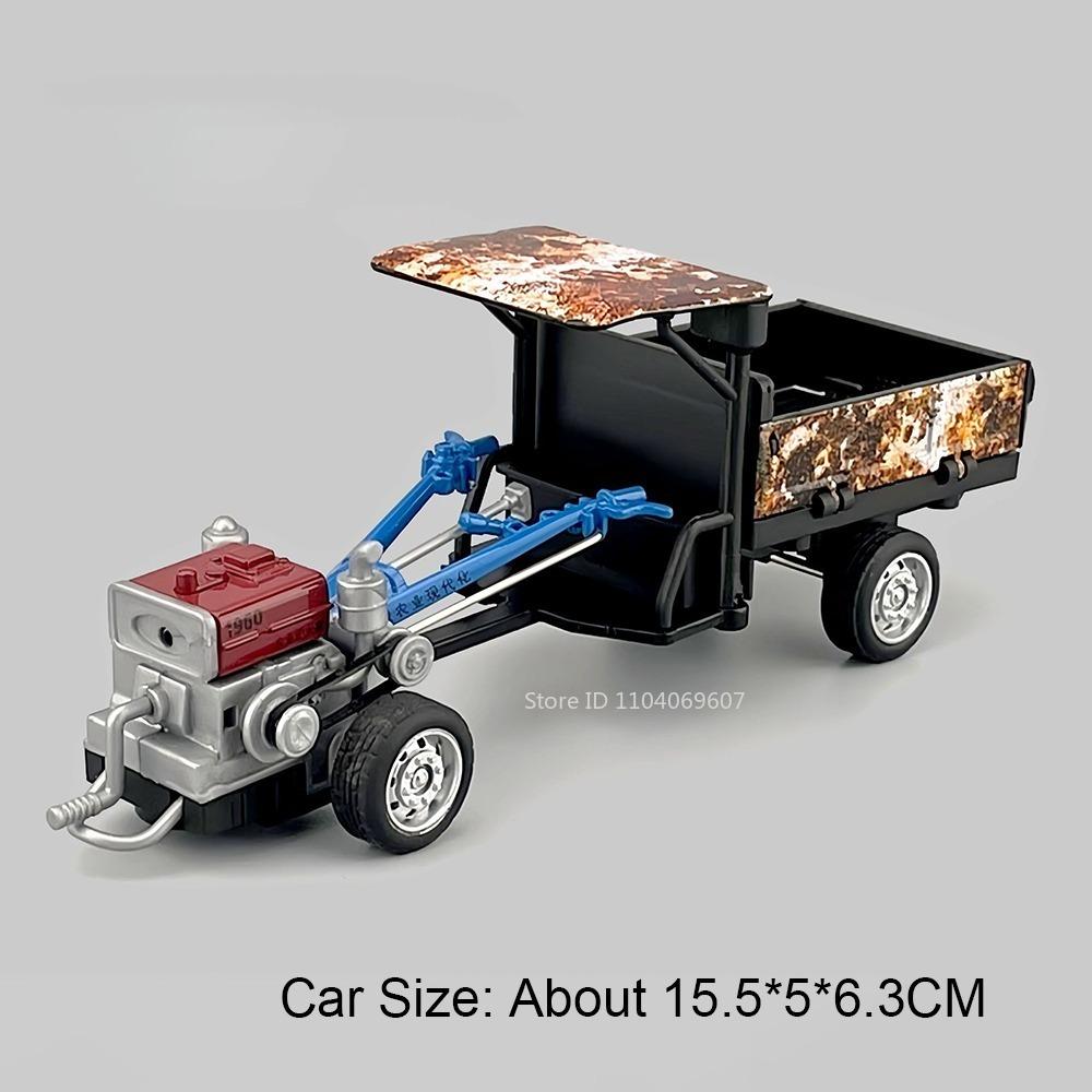 1:32 Scale Miniature Model Toy Agricultural Tractor Alloy Diecast Sound Light Adjustable Rear Bucket for Kids Edutainment Models