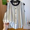 Striped Thin Sleeveless Women Vest Tops 2025 New Summer Loose O Neck Tank Tops Female