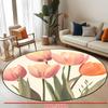 Luxuriöses Blumenmuster Runde Form Fußmatten Küche Flur Läufer Teppich Schlafzimmer Wohnzimmer Weicher Teppich Rutschfester Bereichsteppich