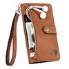 For Xiaomi Redmi 15C 4G (EU) (173mm)/15C 5G (EU) (173mm) Case RFID Blocking Zipper Pocket Leather Wallet Phone Cover with Strap