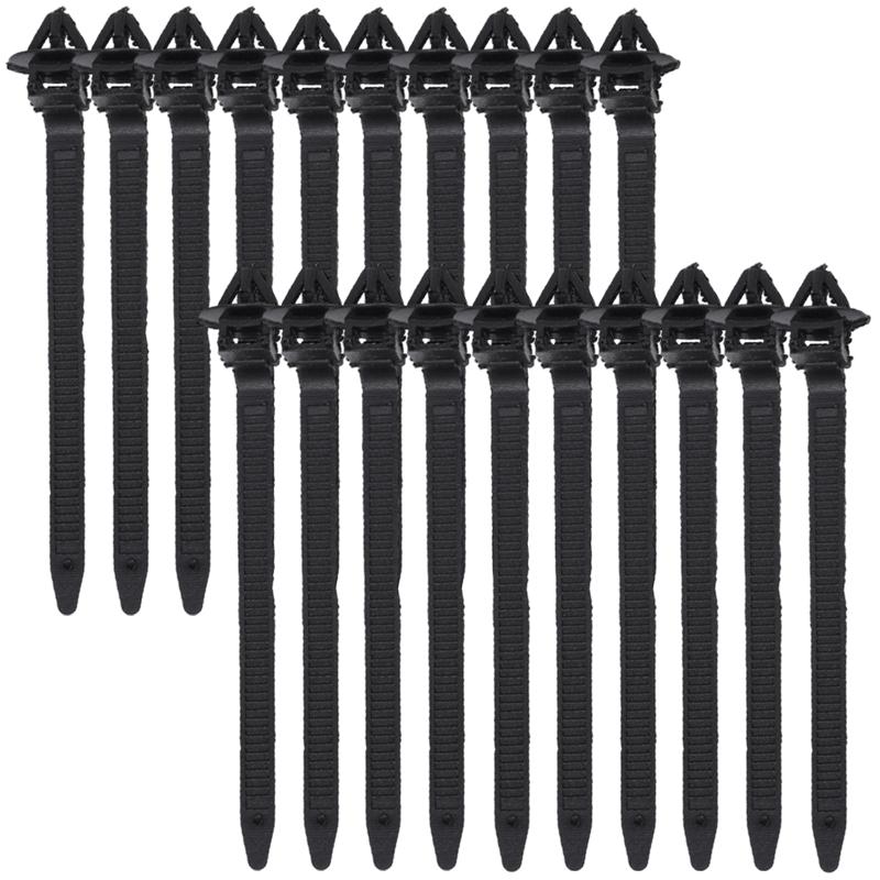 20/10Pcs Nylon Car Tie Wrap Cable Fixed Fasteners Clips Car Cable Fastening Strap Wire Band Tie Wrap Zip Tie Auto Fastener 9.5cm