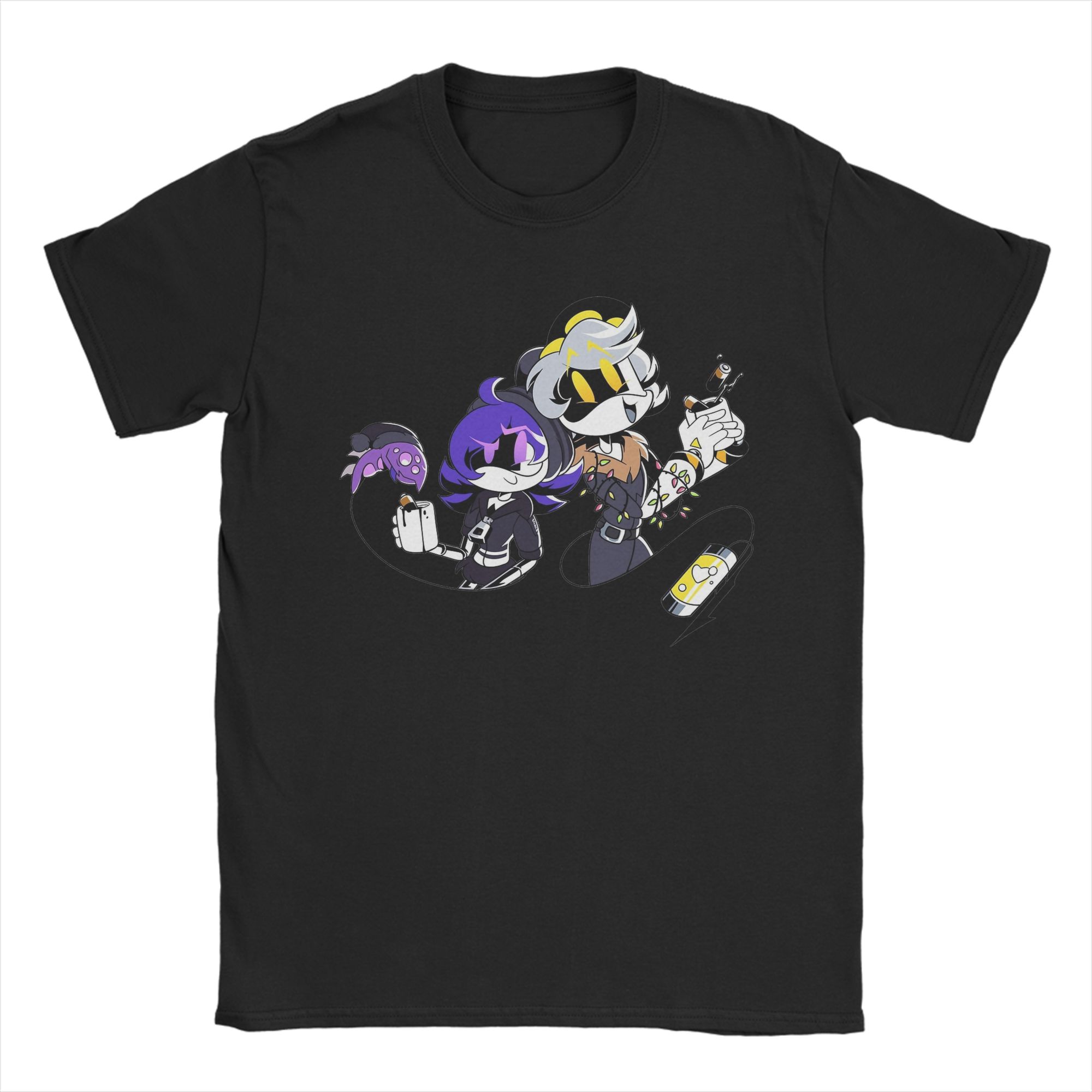 

Cute Murder Drones Uzi and N T-Shirt Men Cotton Tops Retro Game O-neck Short Sleeve S