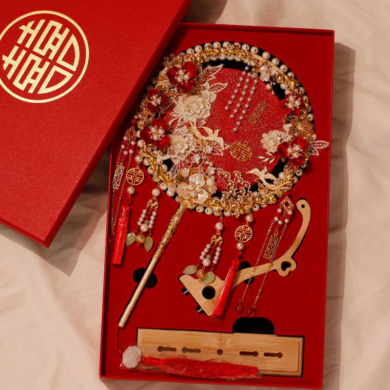 Luxury Xiuhe Wedding Fan DIY Kit - Perfect Bridal Gift or Keepsake
