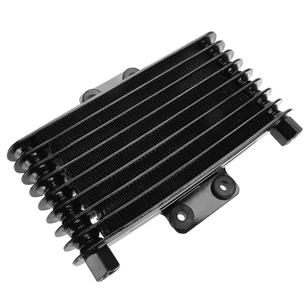 Motorcycle Aluminum 125ml Engine Oil Cooler/Cooling Radiator for 125cc-250cc ATVs, Black