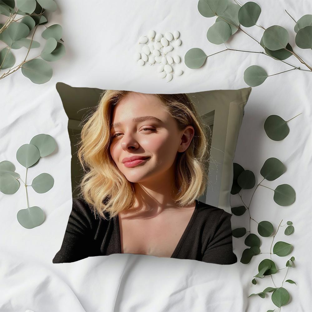 cushion cover For C-Chloe Sofa Moretz G-Grace Car Office Cafe Actor Soft And Comfortable Double-Sided Printing Pillow Cover