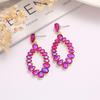 Retro Rhinestone Stud Earrings: Light Luxury Alloy Drops for Banquet and Party