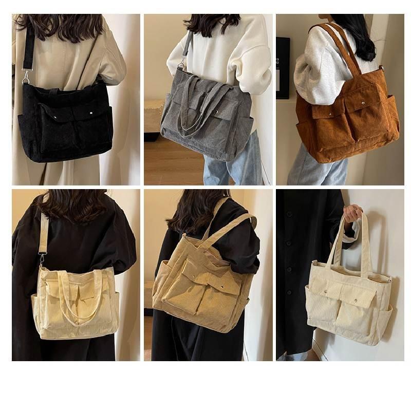 2024 New Velvet Shoulder Bag Women Urban Simple Style Large Capacity Crossbody Bag