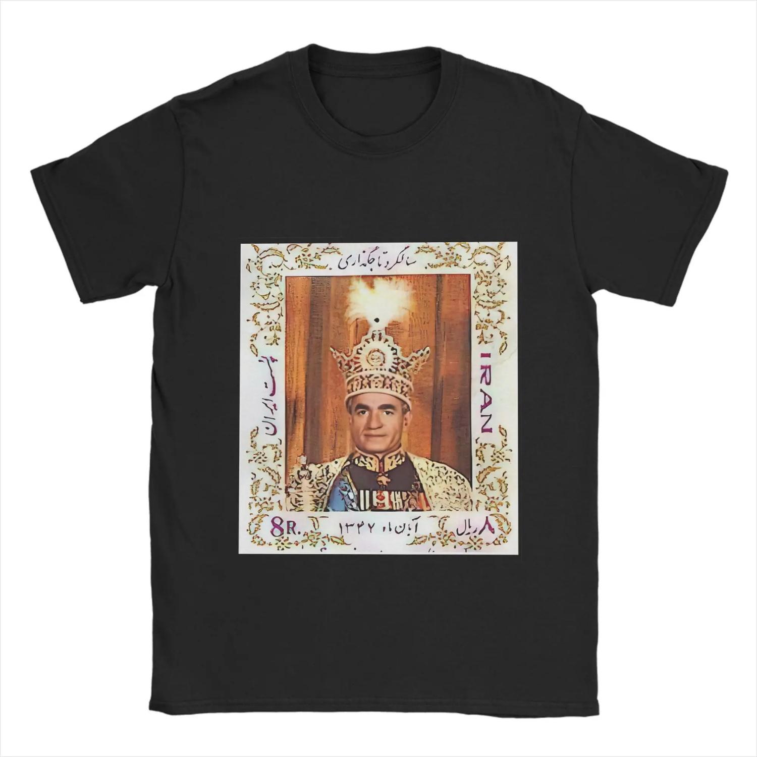

Casual Mohammad Reza Pahlav T-Shirts Men O Neck Cotton T Shirt Short Sleeve Tees Plus Size Clothes S чёрный