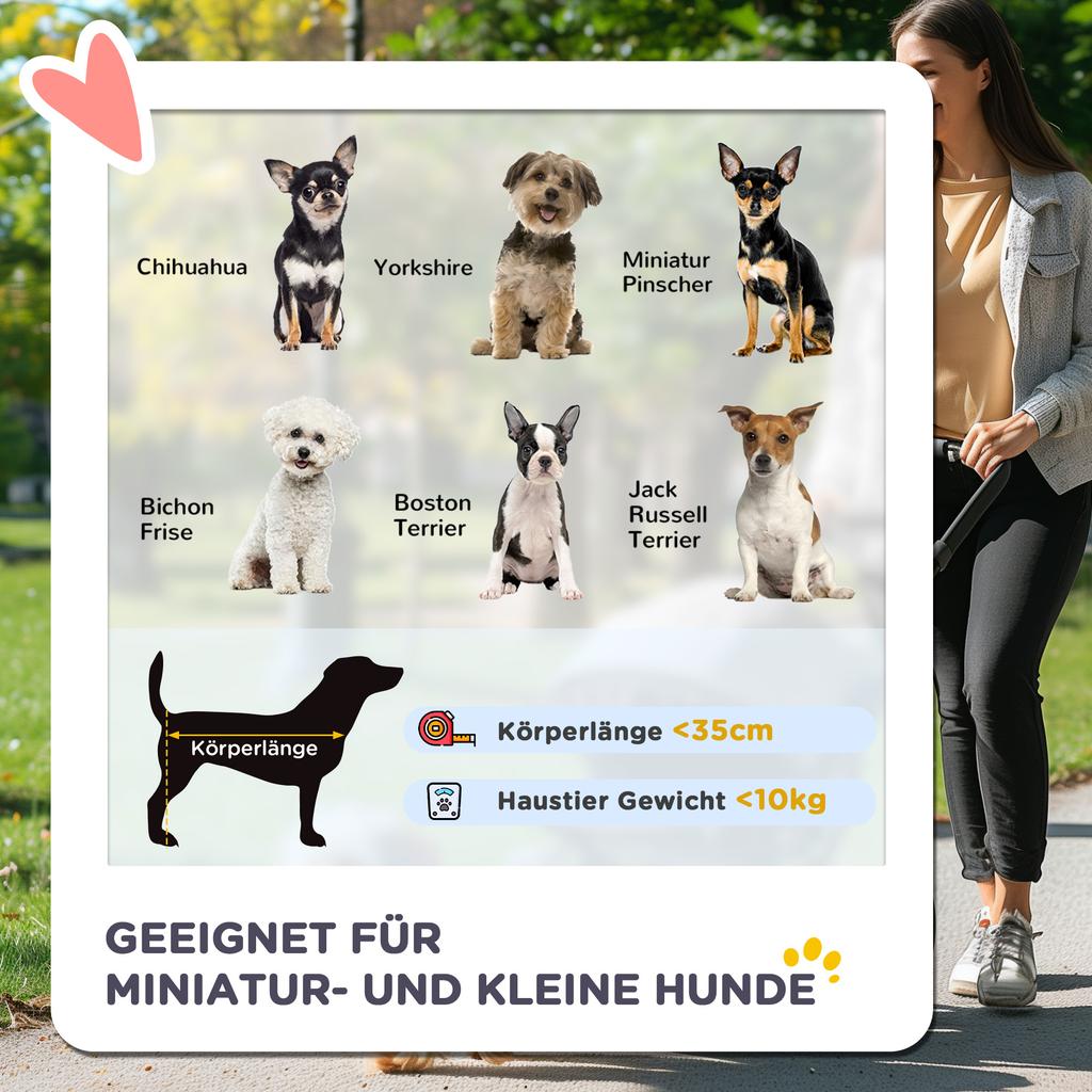 3 Wheel Pet Stroller for Small and Miniature Dogs, Brown