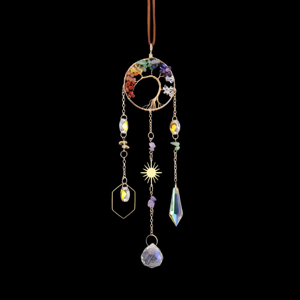 Crystal Tree of Life Sun Catcher Pendant - Indoor Window Garden or Car Decoration