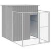 VidaXL Dog Niche with Courtyard Light Grey 165x251x181 Cm, Dog Cage, Dog Shelter, Pet House 172366