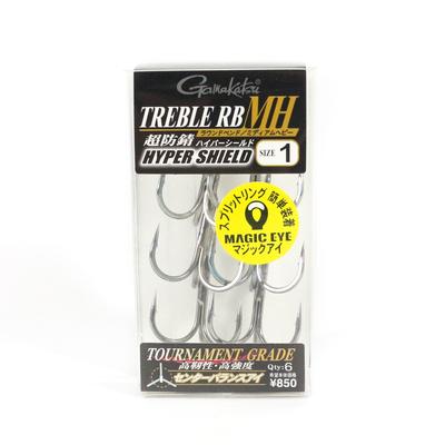 Gamakatsu 67366 Treble Hook RB MH Hyper Shield Size 1 ,6 Per Pack (6167)