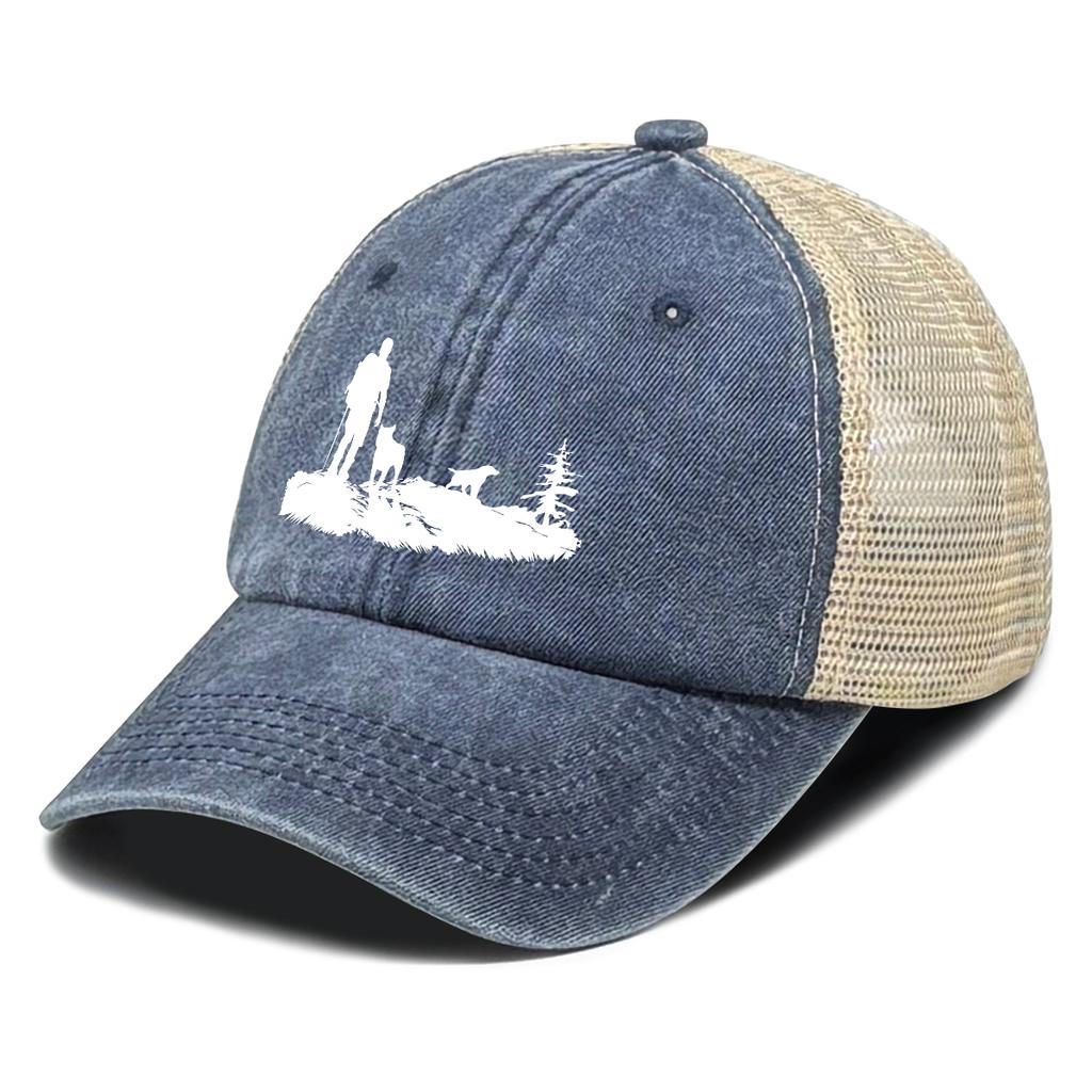 White Explorer Dog Printed Baseball Hat Adjustable All Season Simple Snapback Cap For Unisex Women Daily Wear Camping Golf