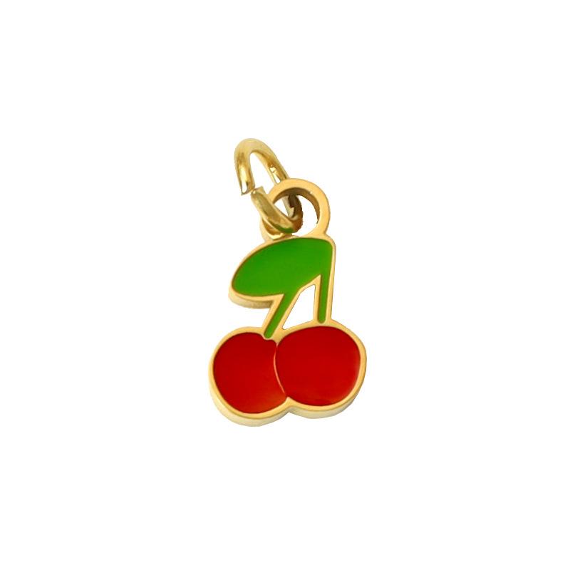 Summer On The New National Tide Does Not Fade Niche Dripping Oil Strawberry Necklace Accessories Diy Design Pendant Girl