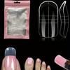 60pcs Polygel Toe Nail Extension Molds Full Cover Reusable Acrylic Nail Tips Dual Nail Forms for Toes DIY Manicure Nails Tool