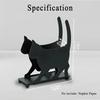 2025 Neu Vintage Schwarze Katze Silhouette Metall Serviettenhalter - Rustikaler Küchen Esstisch Taschentuchständer Desktop Deko