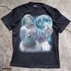 Three Pigeons Full Moon T-Shirt, Vintage Bird Graphic Tee, Retro Animal Shirt