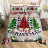 Vánoční povlak na přikrývku Santa Claus Ložní souprava Vánoční Šťastný Nový Rok Dekor Přikrývka Mikrovlákno Přehoz na postel Královská velikost