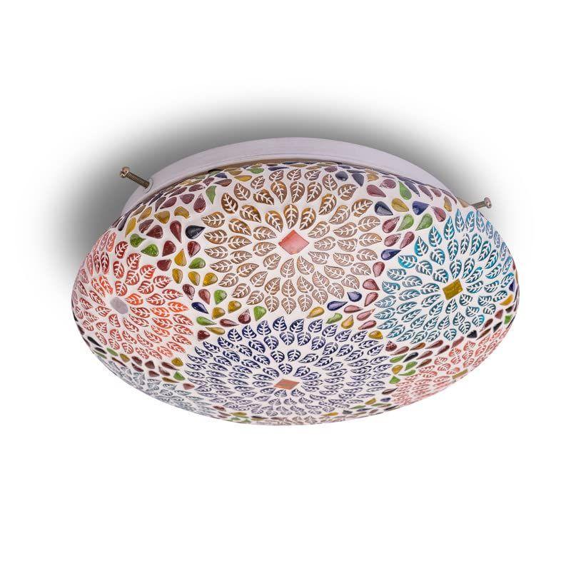 Multicloured Handcrafted Glass Mosaic Ceiling Light- Home Decor
