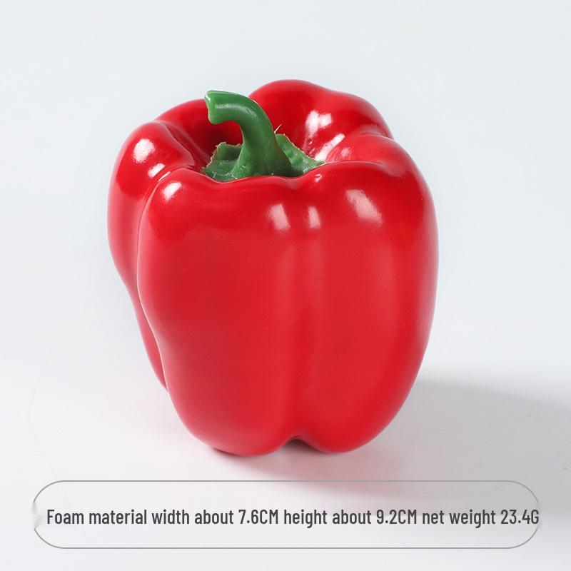 In-Stock Foam Bell Pepper Model - Red, Green, Yellow Simulation Props