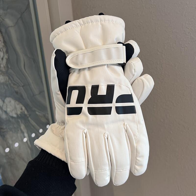 Ski Gloves Couple Tide Windproof Cold-proof Water-splashing Outdoor Sports Cycling Gloves Men and Women Thickened Velvet