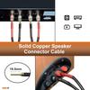 UCINNOVATE Lautsprecher mit Lautsprecherklemmenstecker Bananen-Geflochtenes Lautsprecherkabel für Audioverstärker und Subwoofer 3m/2er-Pack Kabel, Vorgeschnitten, Stecker,