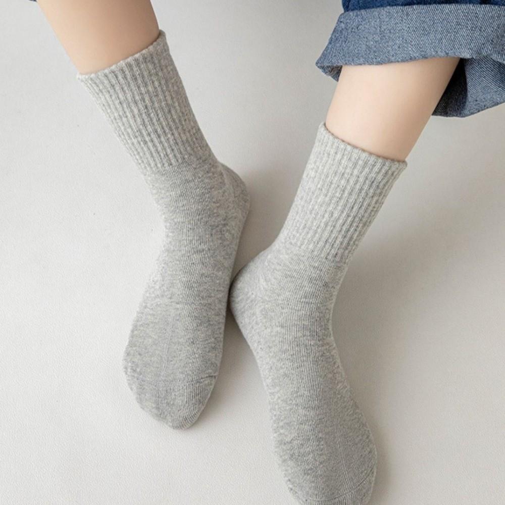3pairs Absorbing Sweat Cotton Socks 3 Pairs Student Socks Comfortable Sport Socks For Boys Girls
