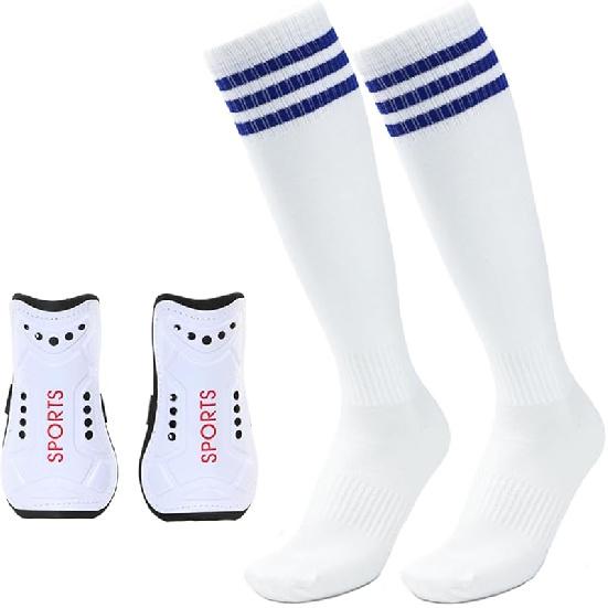 Футбольные носки для мальчиков и девочек, подростковые футбольные носки, футбольные носки для мальчиков, футбольные носки для девочек, футбольные аксессуары для мальчиков и девочек Large белый