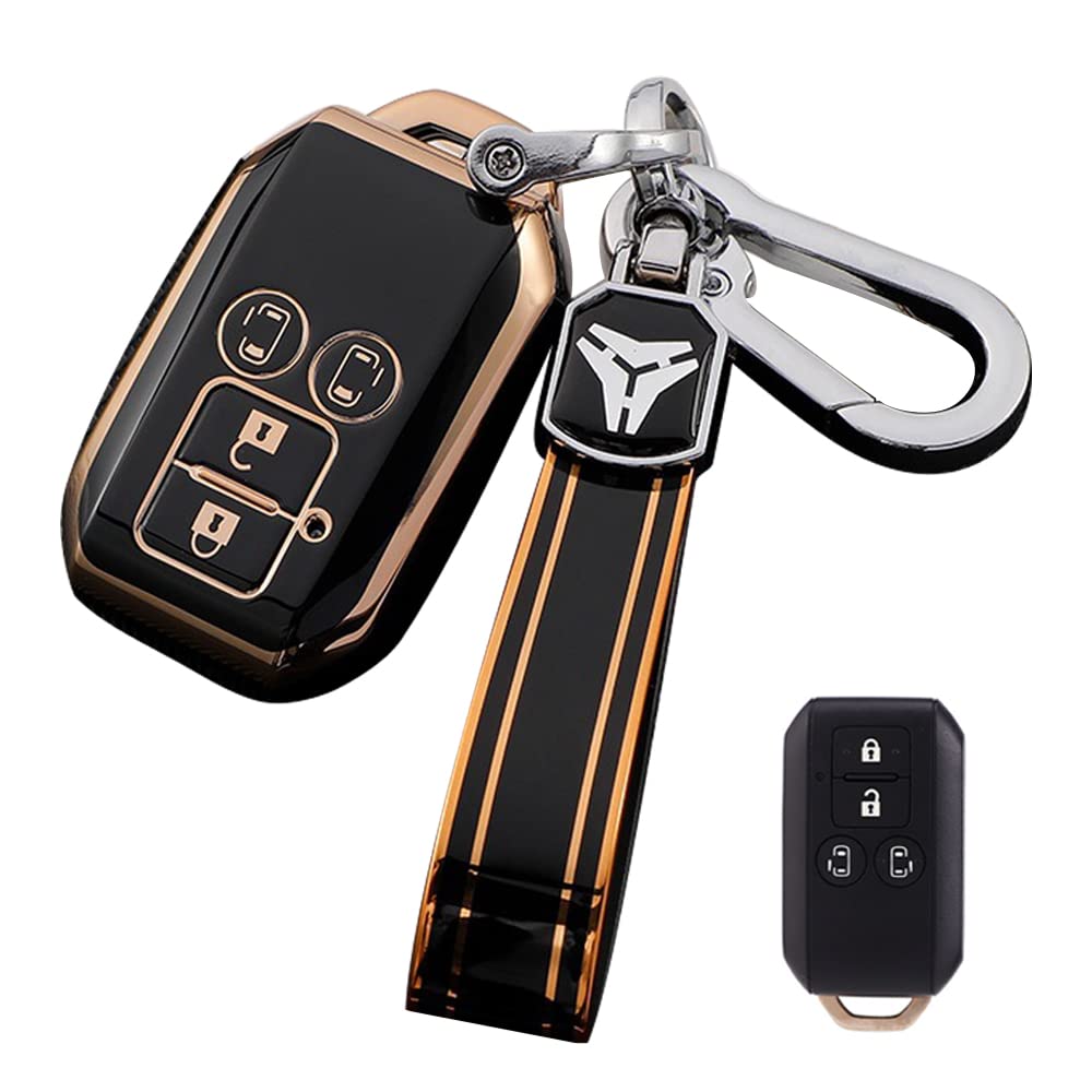 

LETINGFAR Чехол для ключа, Для Suzuki, Чехол для смарт-ключа, Крышка для ключа, 4 кнопки, Мягкий, ТПУ, SUZUKI-TPU-4J-13-NW чёрный