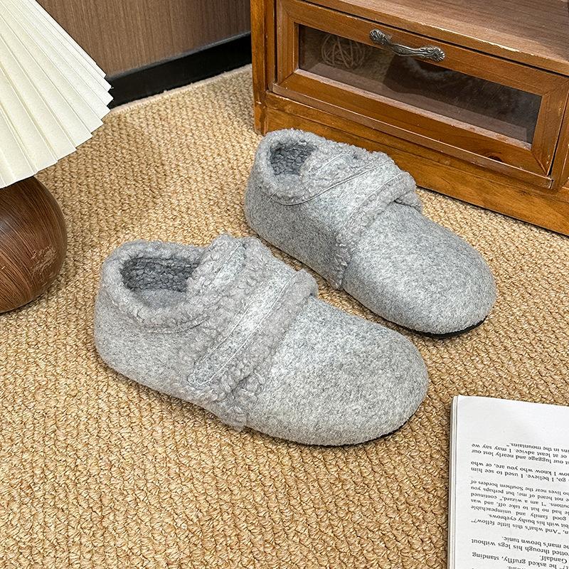 Dámské plyšové měkké elastické zateplené zimní sněhule s vysokou tlustou podrážkou protiskluzové odolné proti opotřebení ležérní sportovní bavlněné boty