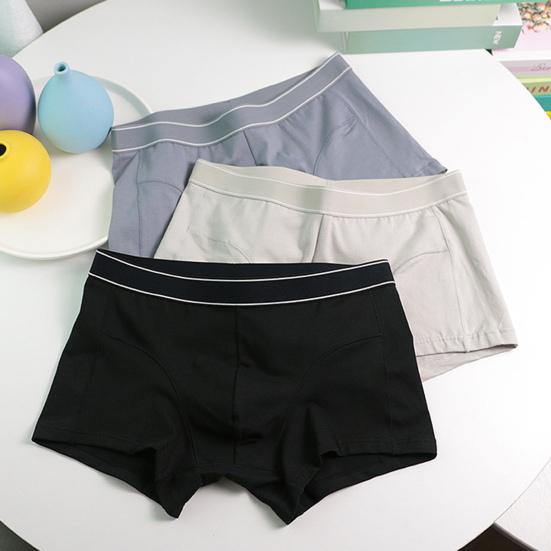 Pánské boxerské spodní prádlo Elastické Středně vyvýšené U-konvexní Jednobarevné Kalhotky Prodyšné Hladké linie Šortky Kalhotky Denní nošení