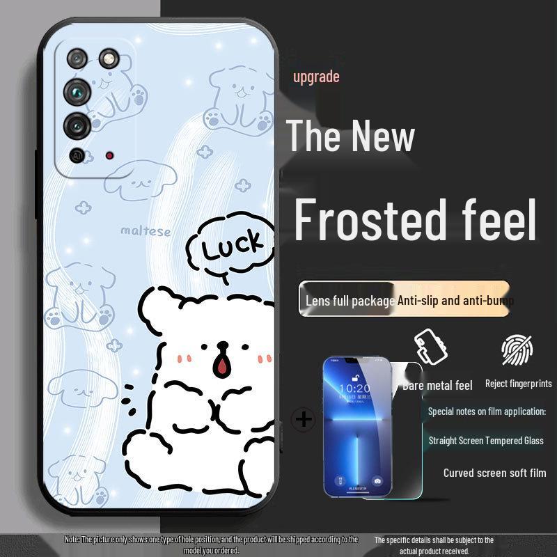 Honor X10 Anti-Fall Silicone Phone Case: Creative Cartoon Design, Soft and Durable.