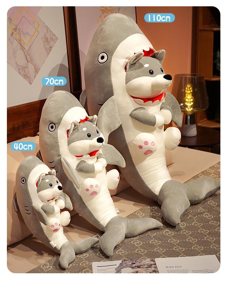 Shark Dog Plush Toy - Funny Hugging Pillow & Sleep Companion for Girls' Birthdays