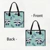 Cute Raccoon Print Tote Bag Daily Use Casual Shopping Handbag Lightweight Shoulder Bag for Women Outdoor Travel