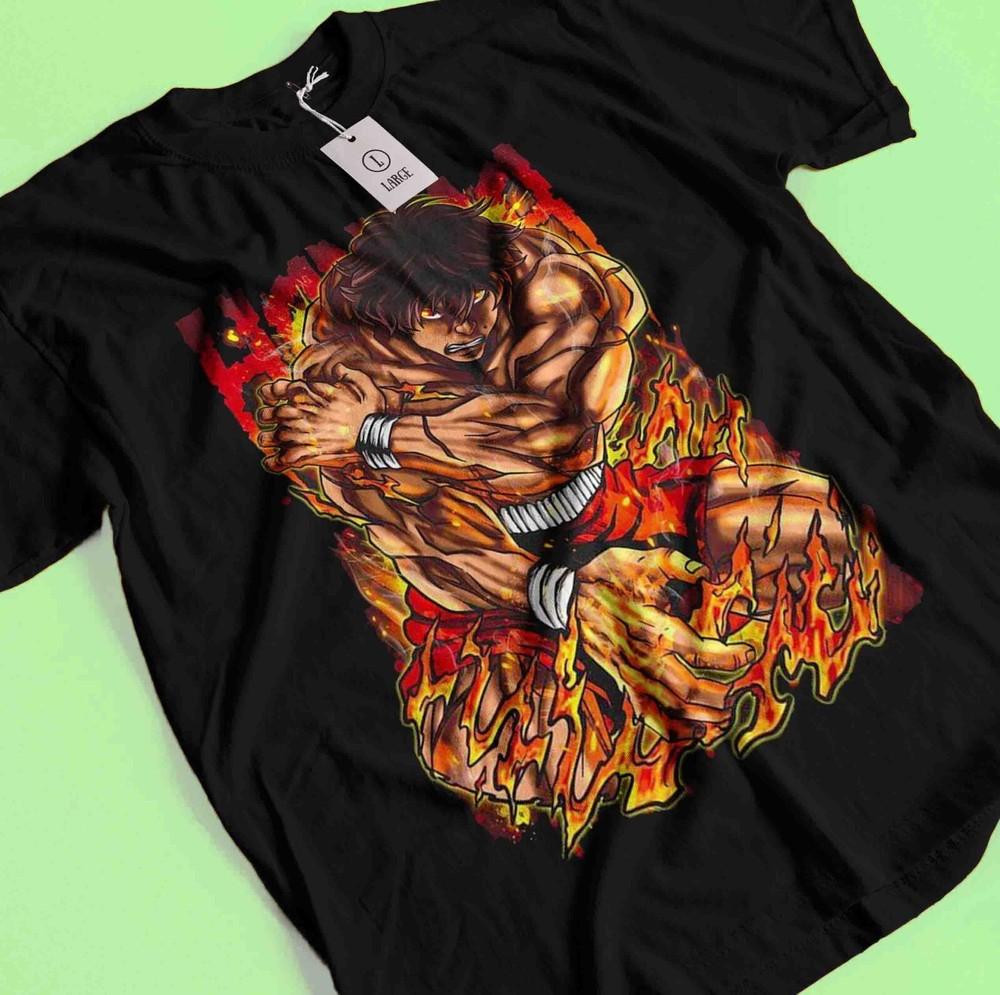 

Футболка Baki The Grappler Футболка Baki Hanma Футболка Yujiro Боевая Jack Biscuit Унисекс Футболка XL