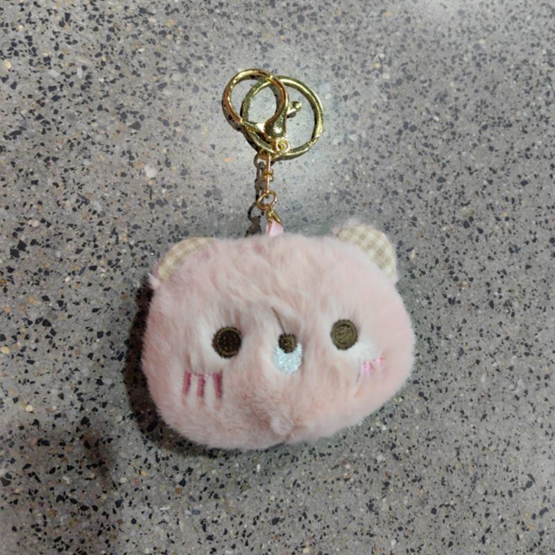 

Cute Panda Plush Keychainsoft Stuffed Animal Keychain Plushie Doll Bag Pendant Panda Keyring розовый